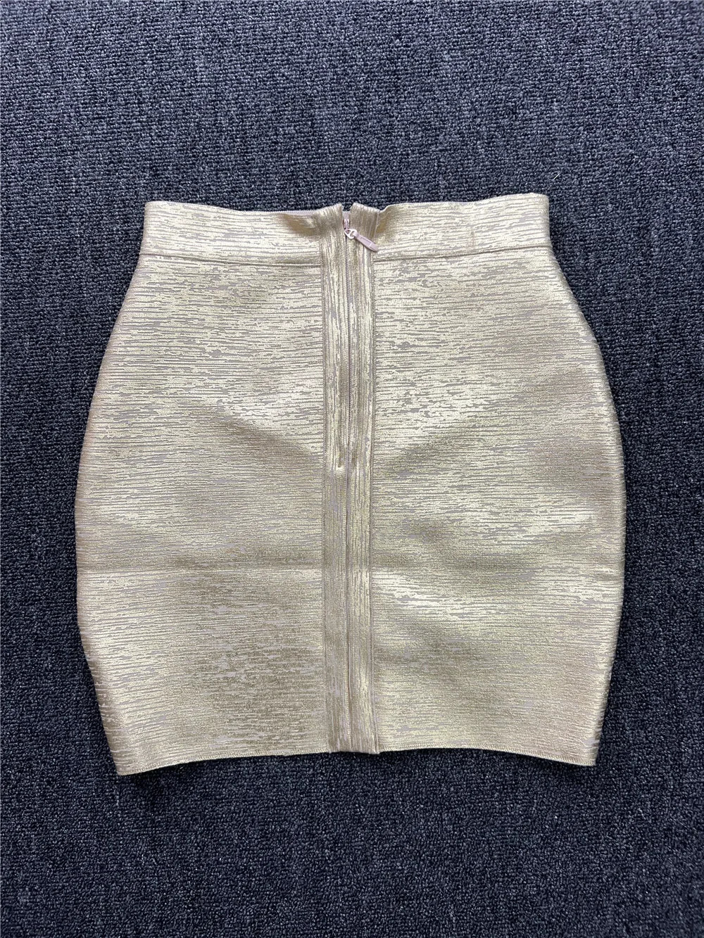 40CM Mini Short Elastic Bronzing Bandage Skirt Women Sexy Bodycon Asymmetric Pencil Skirts High Street Going Out Club Party 250117