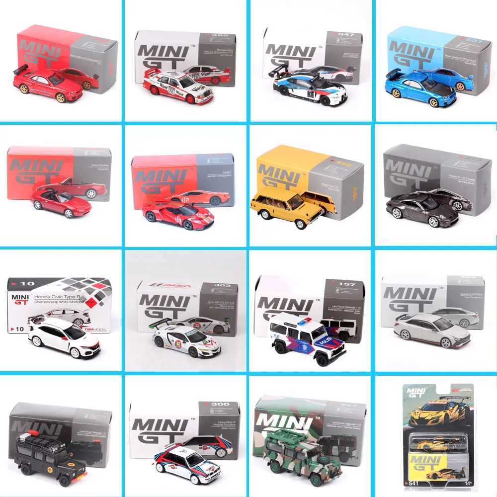 MiniGT 1/64 Scale Ford GT Nissan Skyline GTR Defender 110 RUF CTR Lancia Honda Civic Cadillac V Datsun Diecast Car Model Toy X250125