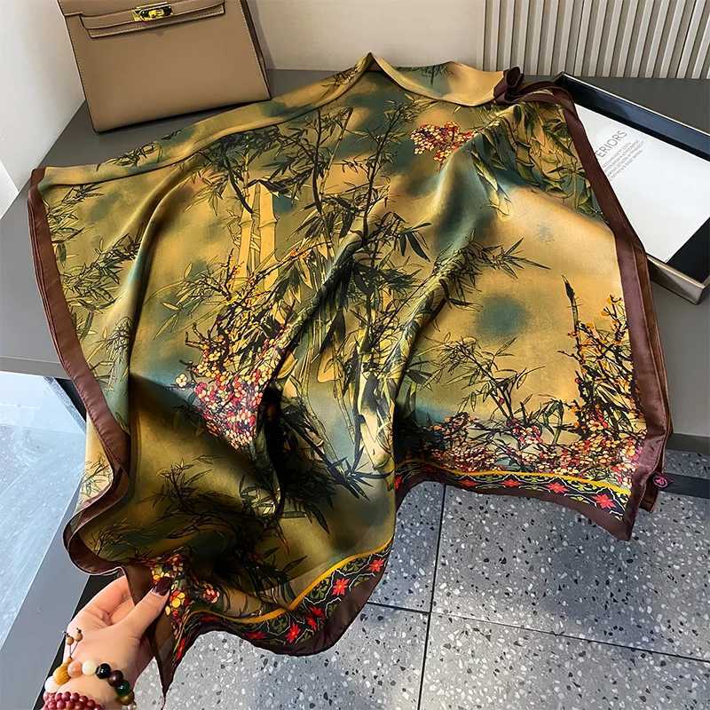 Design Silk Shl Headscarf Womens Fashion Summer Sunscreen Beach Stoll Wrs Bufanda Womens Headscarf Echape New W250118