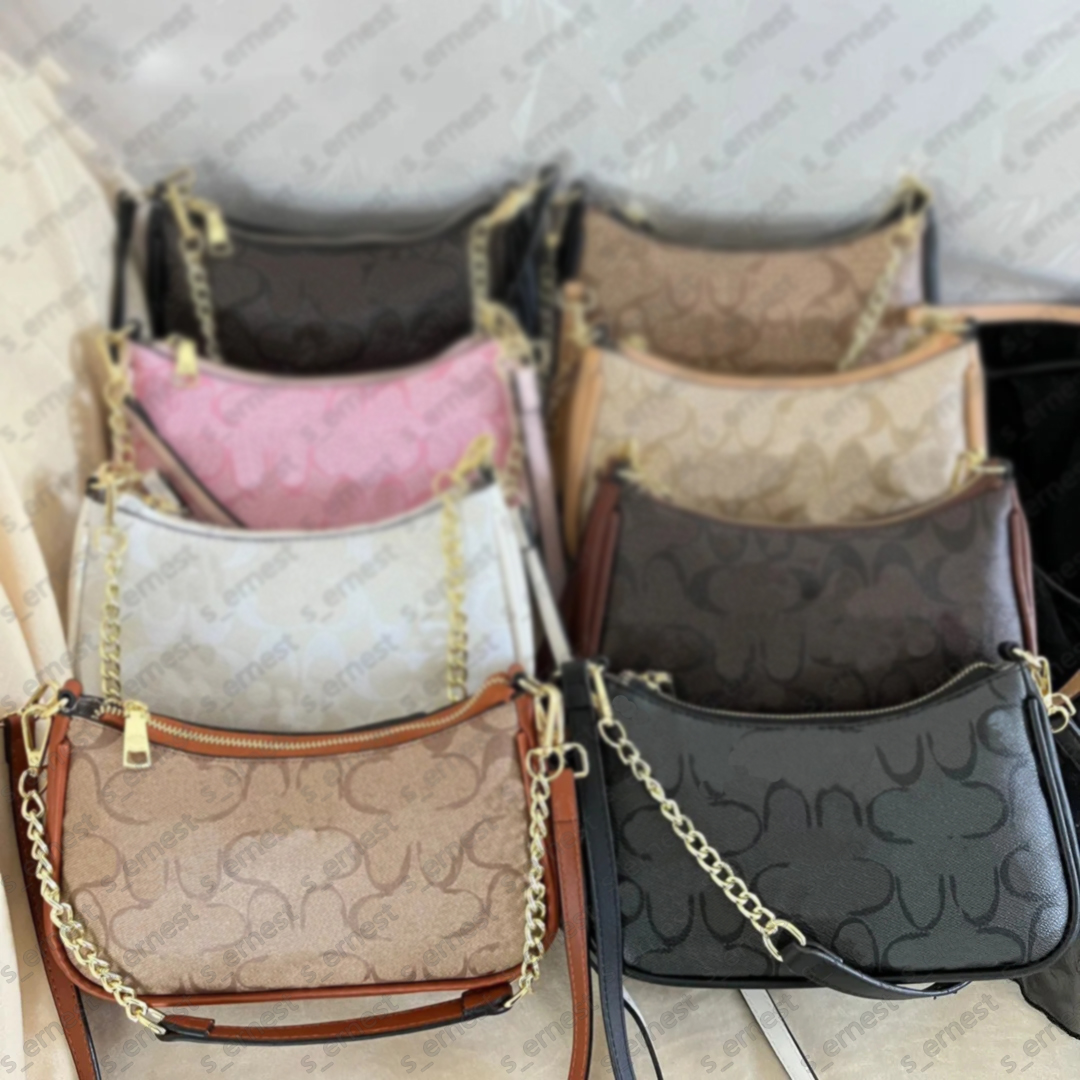 fashion bags Underarm Small Handbags Designer Women Shoulder Bag Soft Teri Hobo Ladies Baguette Chain Strap Croissant Bags Pink Purse