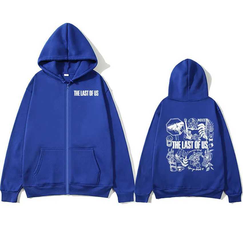 Movie The Last of Us Print Zipper Hoodie Men Women Casual High Quality Fashion Zip Up Sweatshirt Pullover Oversized Coats Hoody X250125