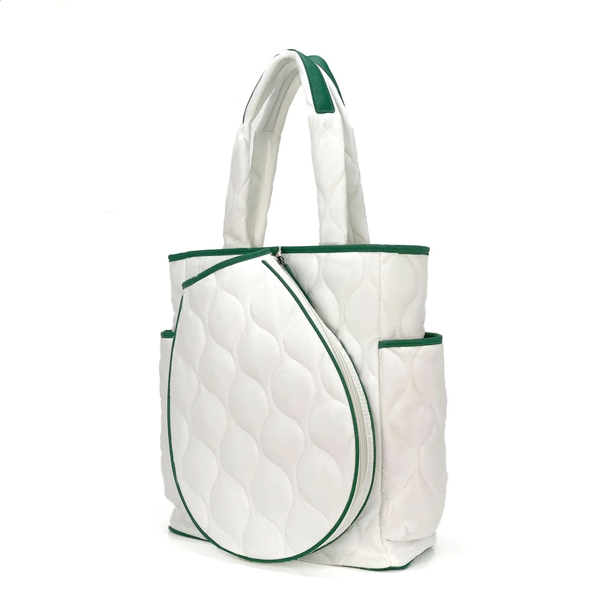 High quality women Large Capacity Zipper Tennis Racket Sling Sport Quilted Puffer Pickleball Bag Large Capacity Duffel Bag 250110
