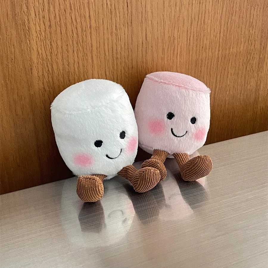 Jelly Cat Fun Marshmallow Keychain Cotton Can Two Tone Cute Soft Two Tone Keychain Bag Plush Doll Car Pendant Holiday Gifts W250116