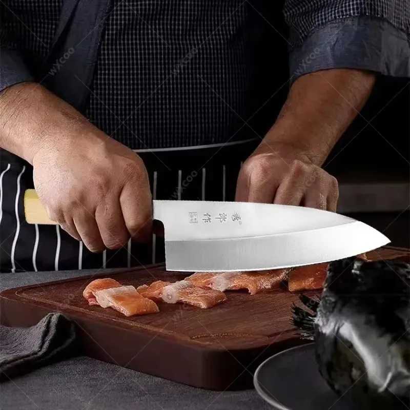 WXCOO Japanese Sushi Knife Sashimi Sushi Knife Slicing Knife Cooking Knives Cutting Sushi Fish Filleting Slicing Meat Cleaver X250125