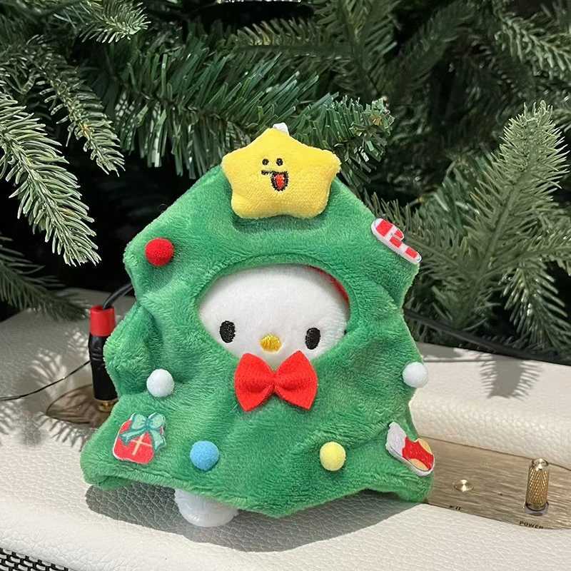 Kaii Sanrio Hello Kitty Christmas Tree Dr Up Doll Keychain Cartoon Cute Plush Pendant Keyring Backpack Decoration Toy Gift W250116
