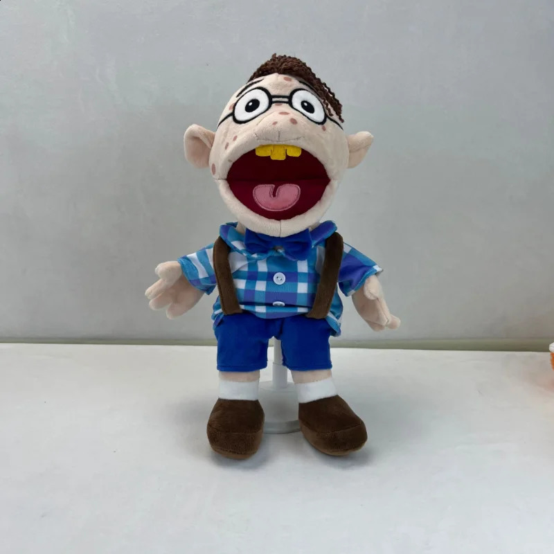 Free shipping Anime Jeffy Friends Hand Plushie Soft Cartoon Funny Finger Puppet Toy for Brithday Party Toys