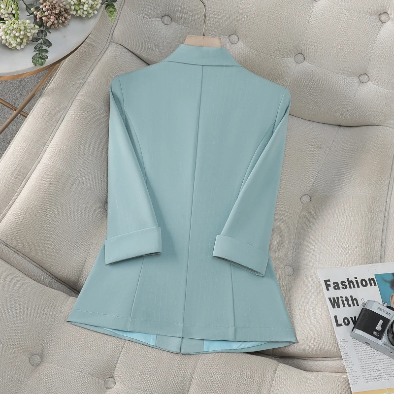 ZJYT Spring Office Lady Blazers Womens Jacket Coat Outerwears Elegant Casaco Feminino Casual Plus Size Veste Femme 250106