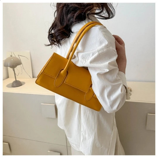 Yellow Woman Handbag Trend Elegant Women Girl Shoulder bag PVC Lady Crossbody PU Purses Womens Leather Totebag 250121