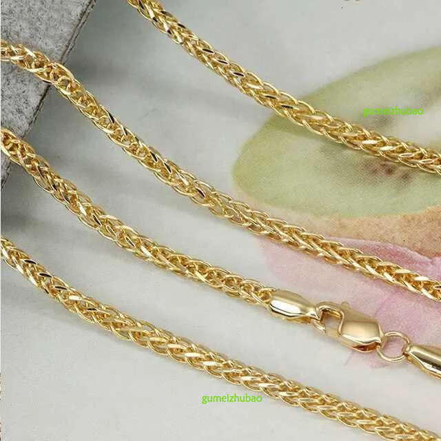 Pendant Necklaces Xiy Bulk Sale Trendy new design Pure real Chn chain Clavicle solid Yellow Gold Chain