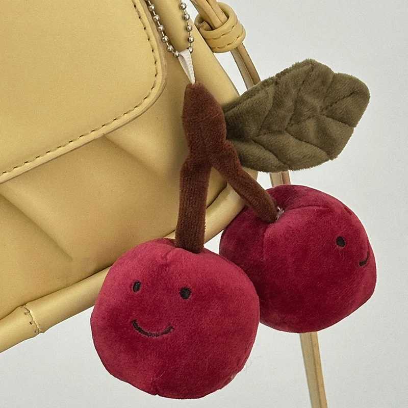 Cartoon Plush Cherry Charm Handbag Pendant Keychain For Womens Cherry Cute Bag Ornament Accories Backpack Decoration GiftsXJ250116