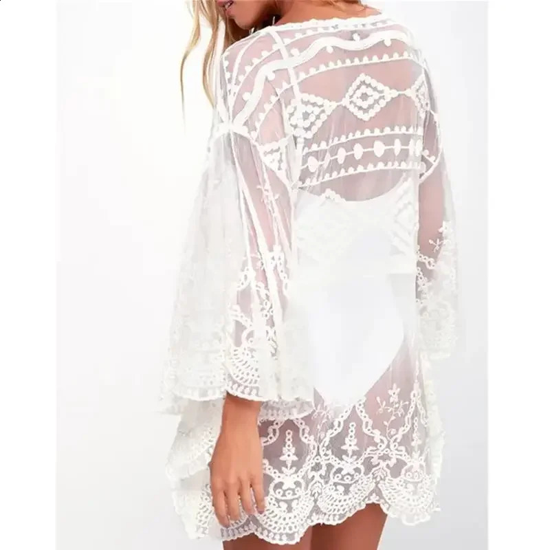 Lace Beach Pareo Beachwear Swim Suit Cover Up Playa Tunics for Tunic Swimwear Women 250120