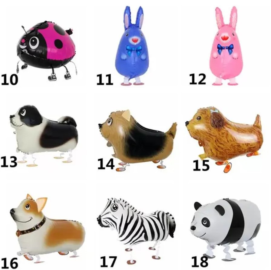 Party Favor Cute Walking Animal Helium Balloons Cat Dog Dinosaur Air Ballons Birthday Decorations Kids Adult Event Party Decoration Balloon FY3220 021