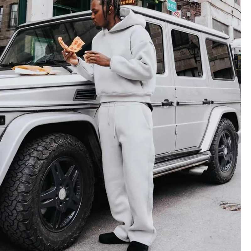 Autumn New Fashion Casual Loose Tracksuit Pullover Y2k Harajuku Street Men Hoodies Pants Hip Hop Sweatshirt Tops Sports TrousersXJ2500118
