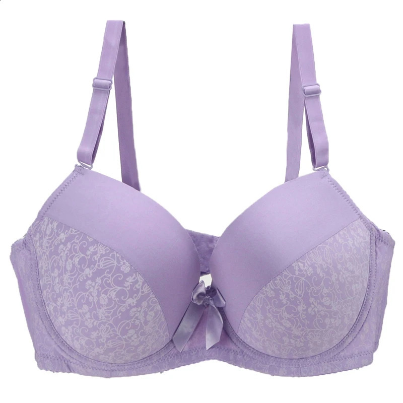 4090 4295 44100 DEF cup largesized push up womens daily underwear floral print bow bra sexy 250122