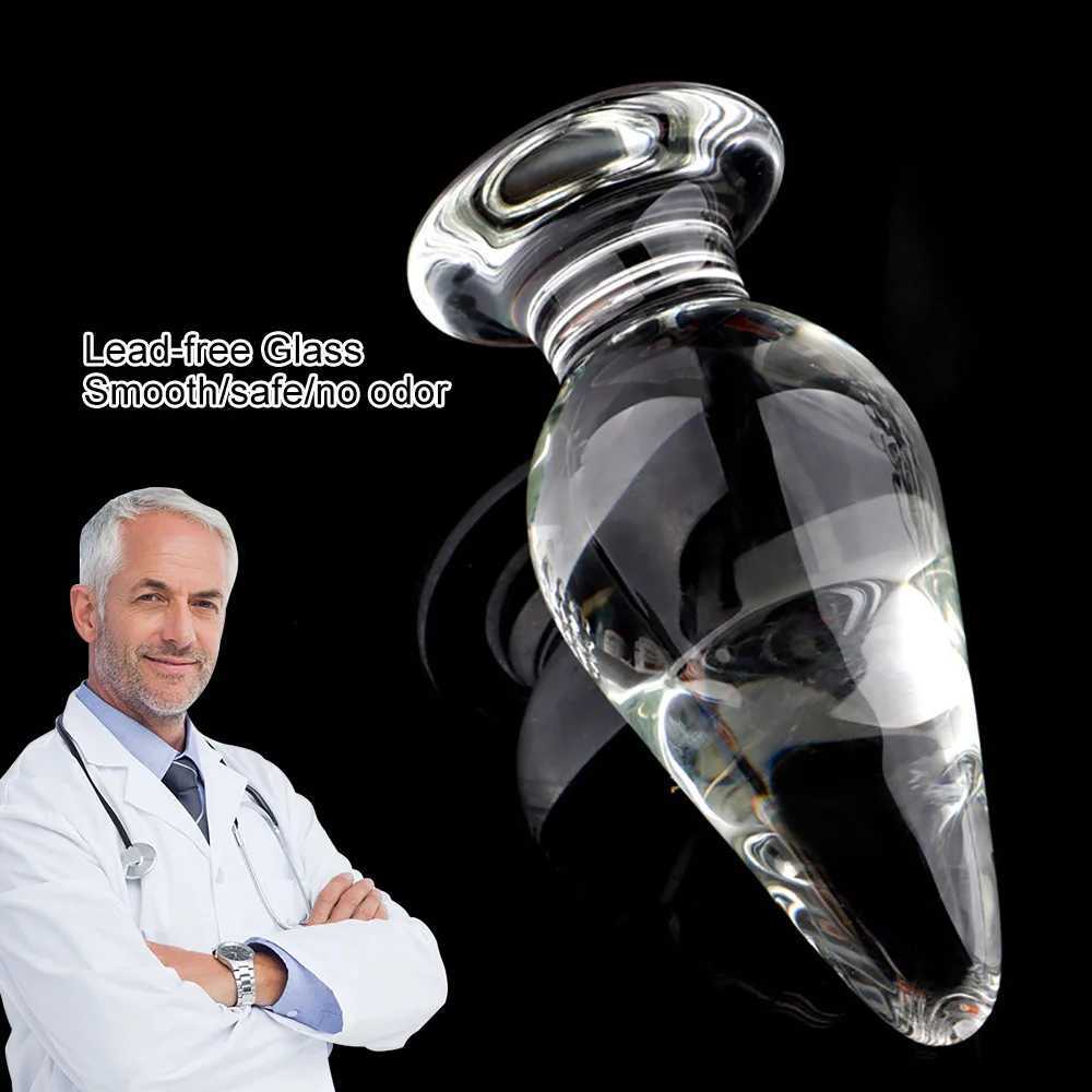 5/5.5cm Glass Anal Plug Smooth Lead-Free Glass Butt Plug Anal Dilatation Training Sex Toys For Women Men Gay Prostate MassageXJ250121