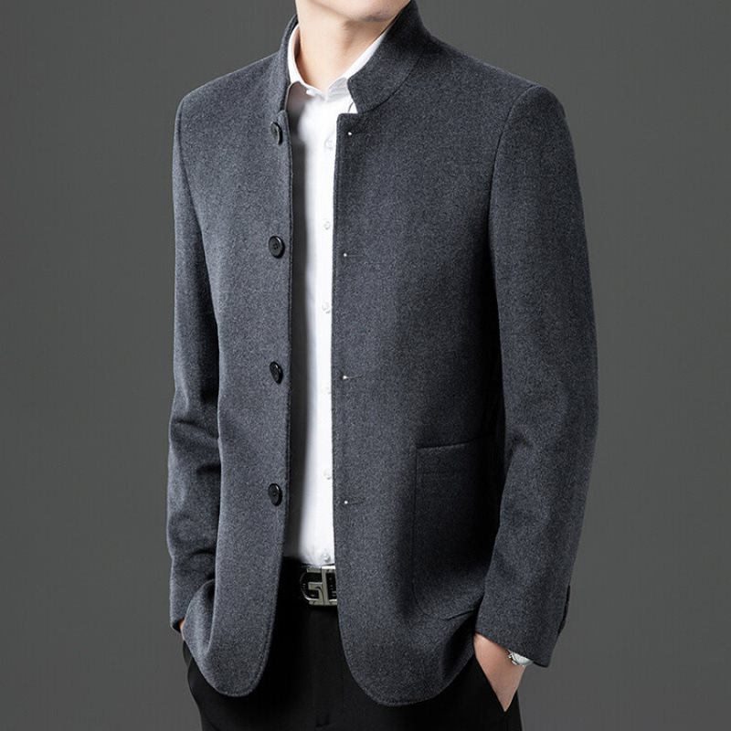 S123Elegant Striped Business Suit for Middle-Aged Men Ideal Wedding Outfit in Large Size