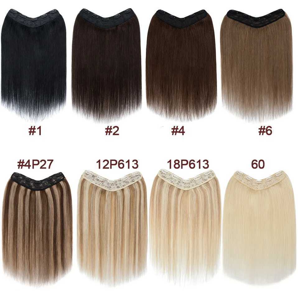 SEGO 2 -22 V-shaped clip style hair extension truly human hair invisible seamless clip style straight one-piece female hair W250113