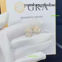 Zuanfa Top Selg Pass Dia Tester Fine Jewelry Sier 8mm 12mm wer Vvs Moissanite Stud Earrings