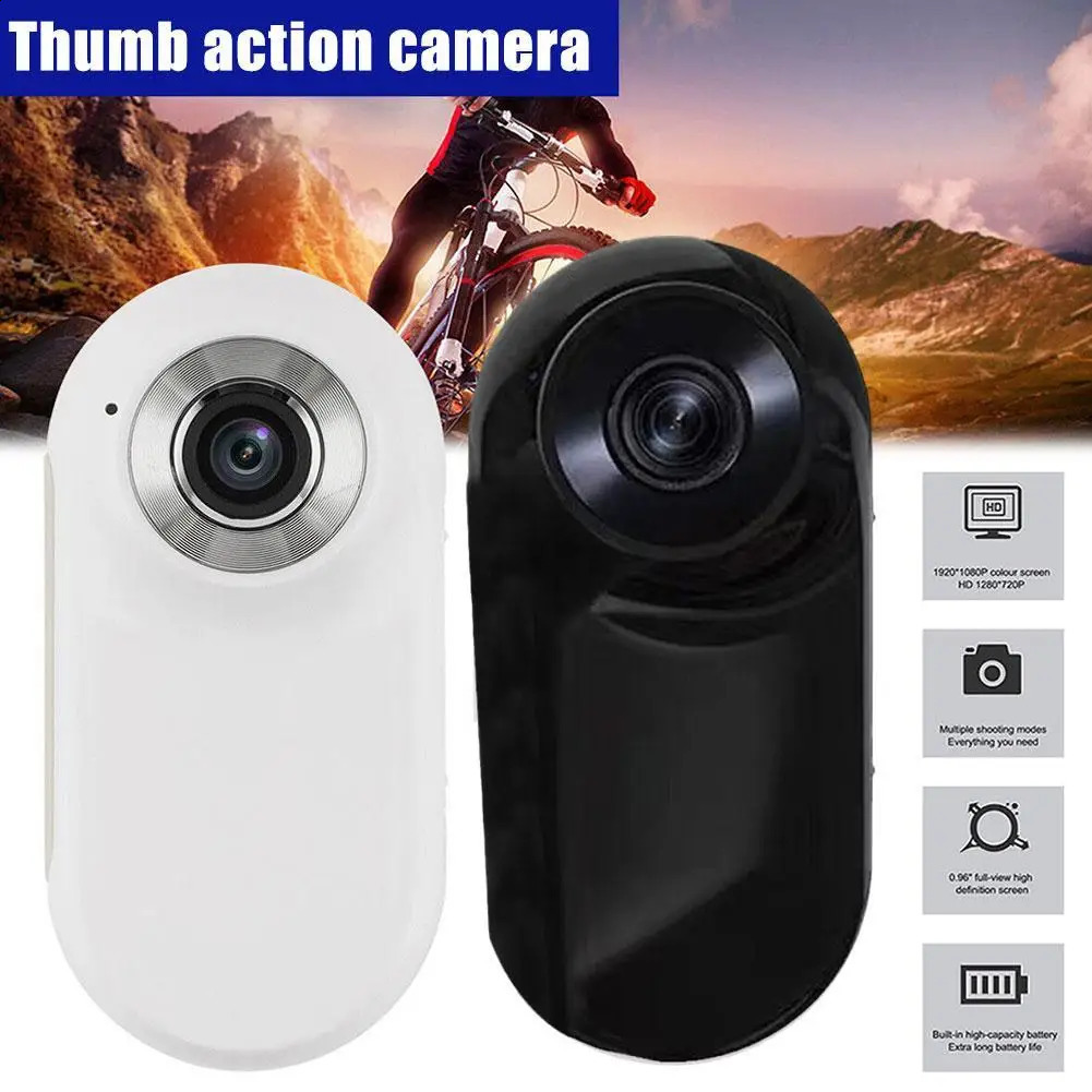360 Degree Motion Panoramic Thumb Camera Chest Fixed Anti-Shake Recorder Super Camera Memory Dashcam Motorcycle Living L9O7 250121