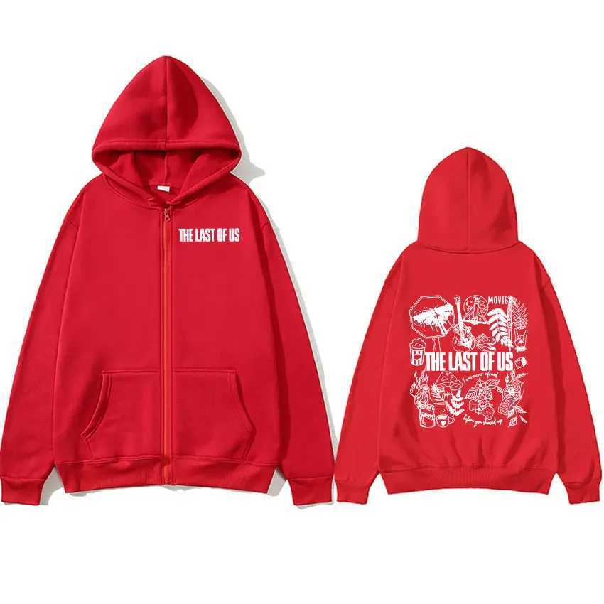 Movie The Last of Us Print Zipper Hoodie Men Women Casual High Quality Fashion Zip Up Sweatshirt Pullover Oversized Coats Hoody X250125