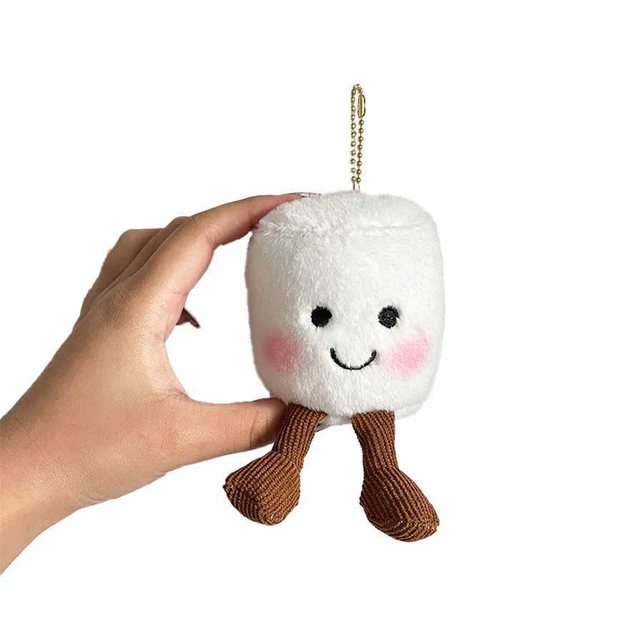Jelly Cat Fun Marshmallow Keychain Cotton Can Two Tone Cute Soft Two Tone Keychain Bag Plush Doll Car Pendant Holiday GiftsXJ250116
