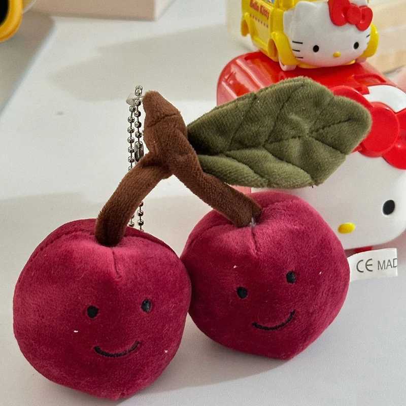 Cartoon Plush Cherry Charm Handbag Pendant Keychain For Womens Cherry Cute Bag Ornament Accories Backpack Decoration GiftsXJ250116