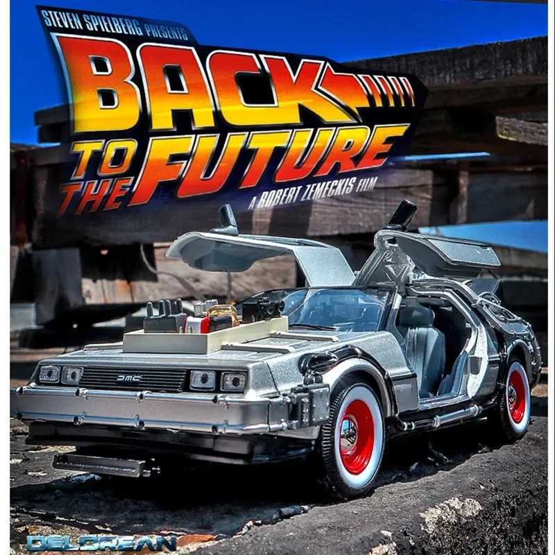 WELLY 1 24 Back To The Future Time Machine Diecast Alloy Model Car DMC-12 Delorean Metal Toy Car Gift Collection Car Model X250125