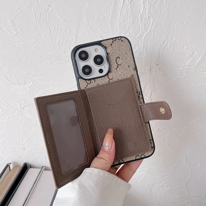 designer Phone Case Luxury iPhone Case with Card Holder for iPhone 15 Pro Max Cases Apple i 14 13 12 11 15 Plus Cell Phone Cases Leather Mobile Cover DHgate
