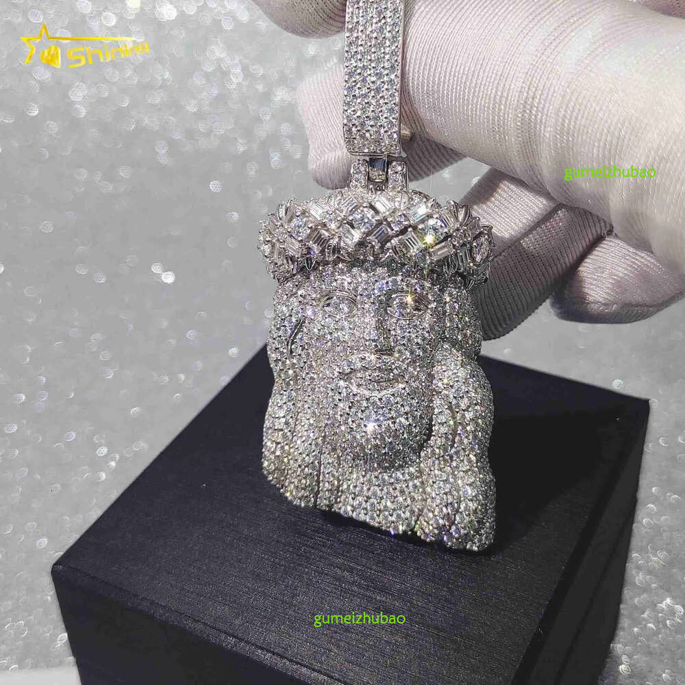 Pass Dia Tester FL Moissanite Hip Hop Jewelry S Jesus Pendant