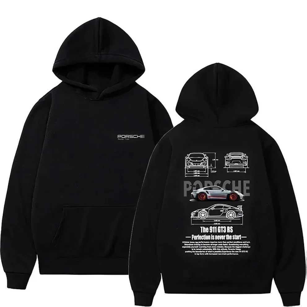 Design Casual Cotton Classic Fashion Car Letter Hoodies Aesthetic Popular GT3-RS Tops Pullover Sweatshirt Oversized 911 Unisex X2501257