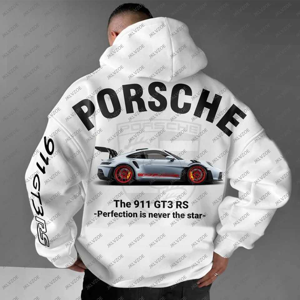 Racing F1 Unisex Boys Top Casual Team Clothes Teenager Men Boys Winter Sweatshirts Cotton Grapple 911 GT3RS Oversize Car Hoodie X250125
