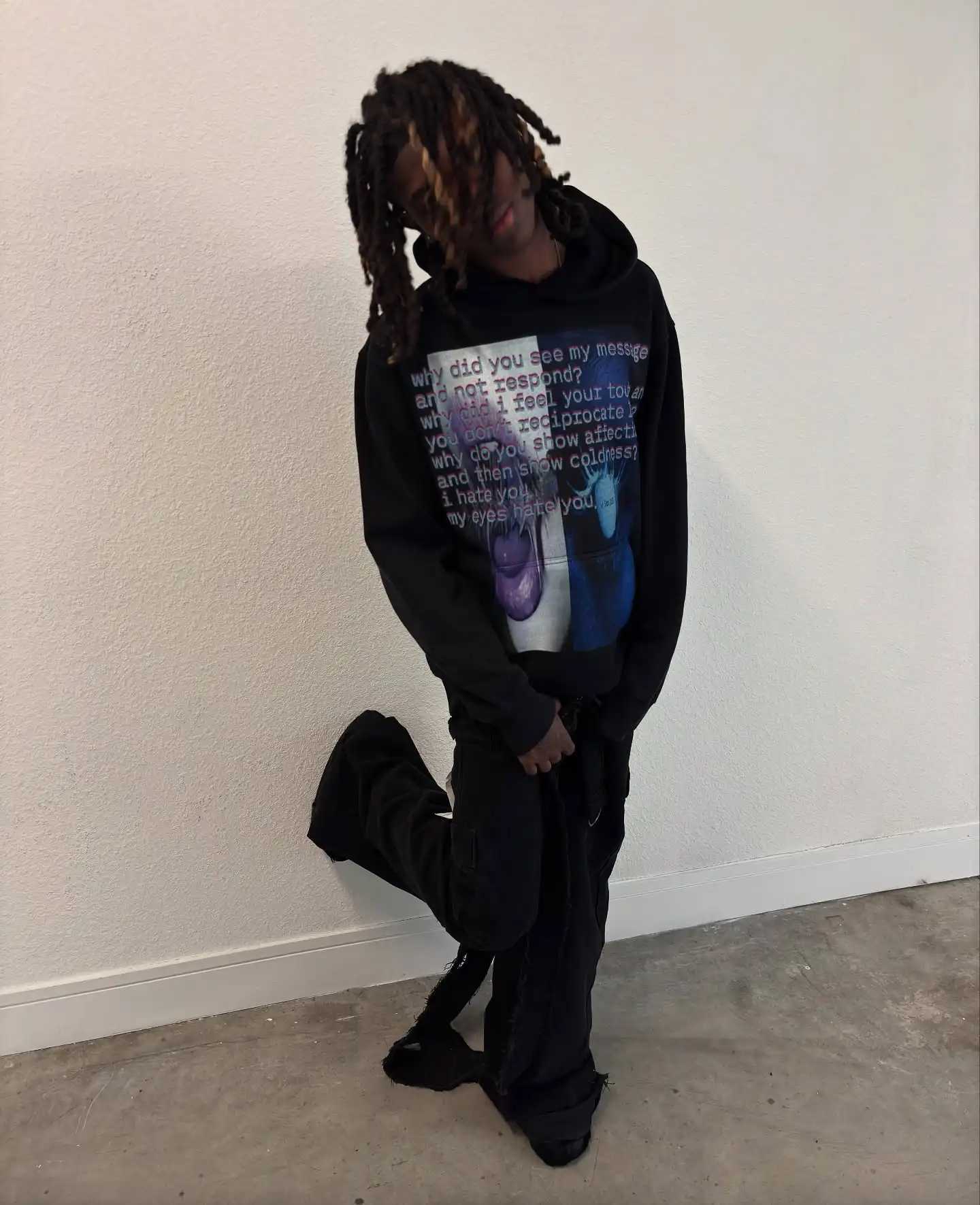 Harajuku Thickened Hip Hop Affection Hoodie Oversized Y2k Goth Hoodies Women Streetwear Tops Sweatshirt Grunge Men Clothing X250125