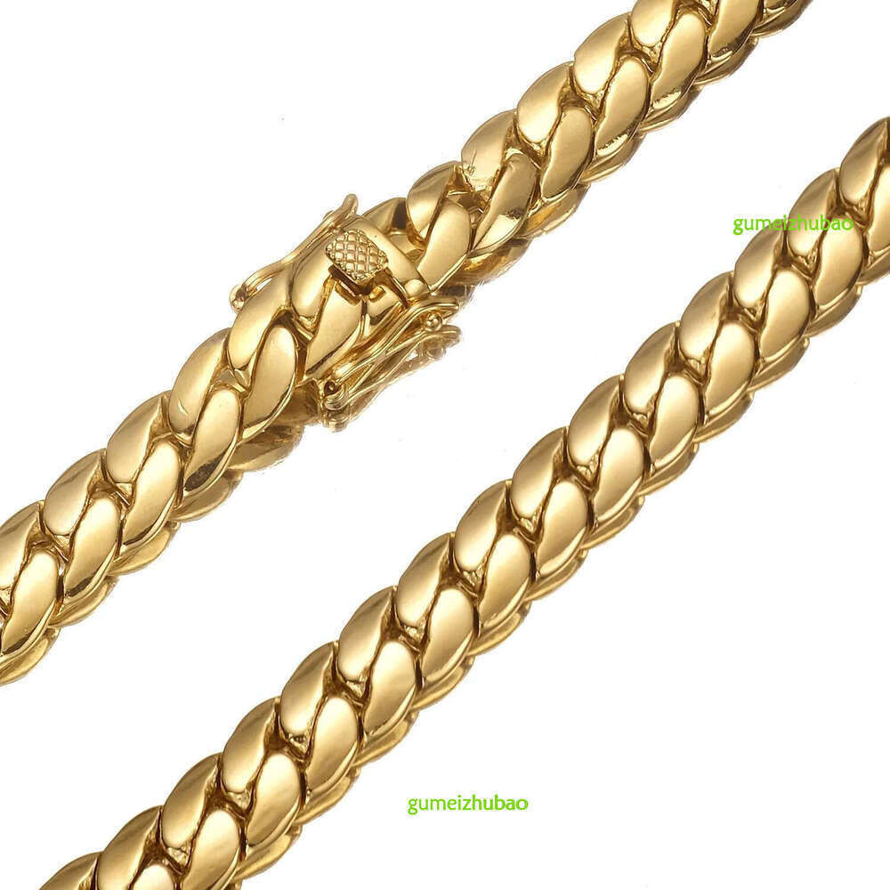 6mm-10mm 304 Stainless Steel Snake Chain Necklace Bracelet Real Gold Plated Jewelry