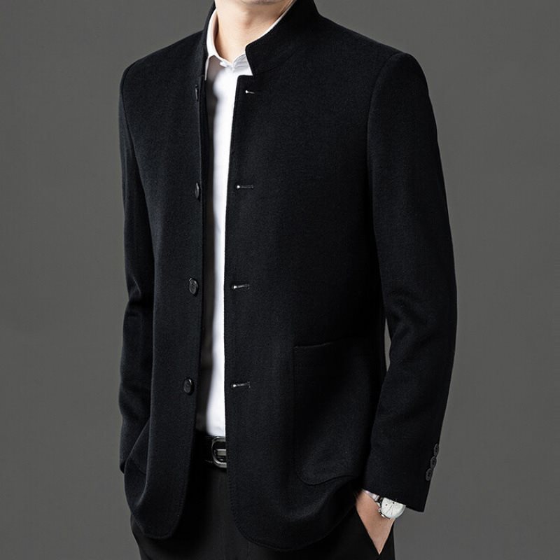 S123Elegant Striped Business Suit for Middle-Aged Men Ideal Wedding Outfit in Large Size