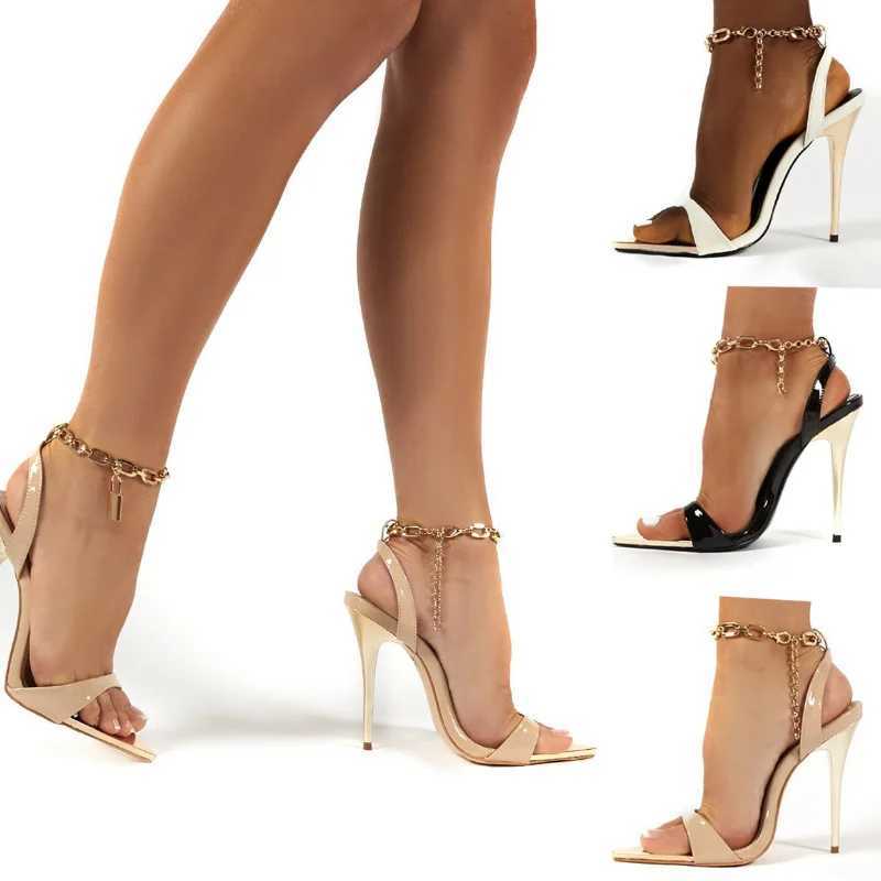 Summer Party Shoes Woman 11cm Thin High Heels Women Sandals Sexy Ankle Chain Strap Pumps Ladies Shoes Stiletto Sandales WSH3947 Z250121
