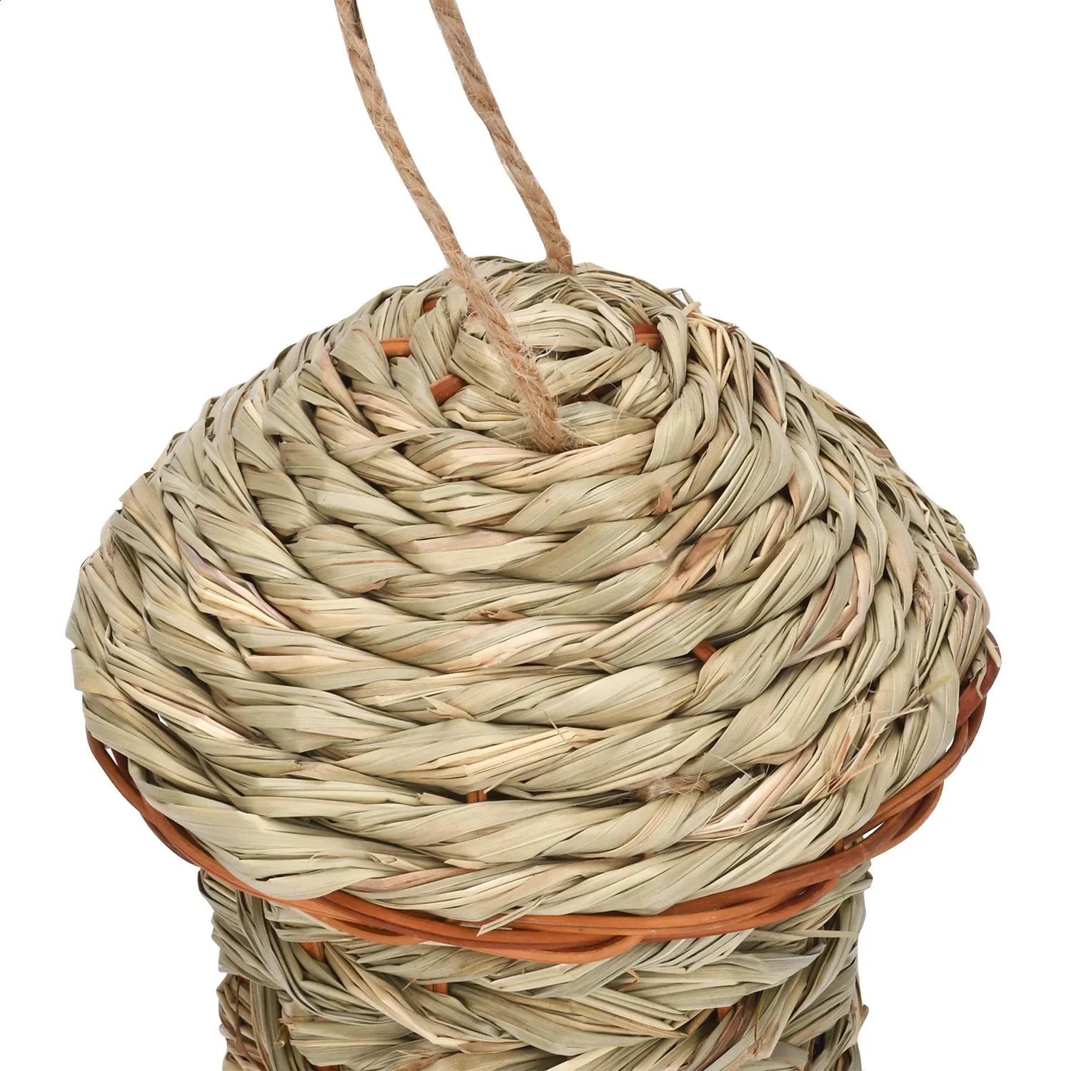 Birds Nest Bird Cage Natural Grass Egg Cage Bird House Outdoor Decorative Weaved Hanging Parrot Nest Houses Pet Bedroom 250207