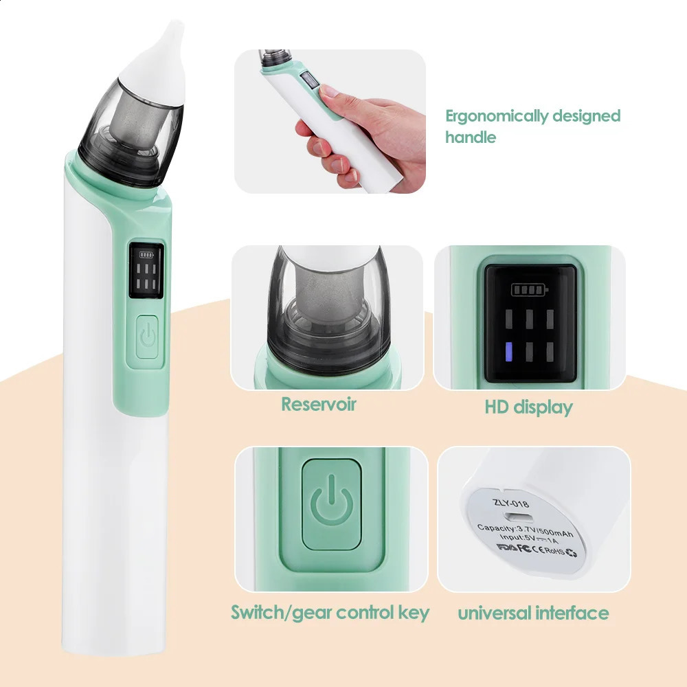 Nasal Aspirator born Electric Baby Nose Cleaner Vacuum Child Suction Rechargeable Safety Low Noise Antibackwash 250117