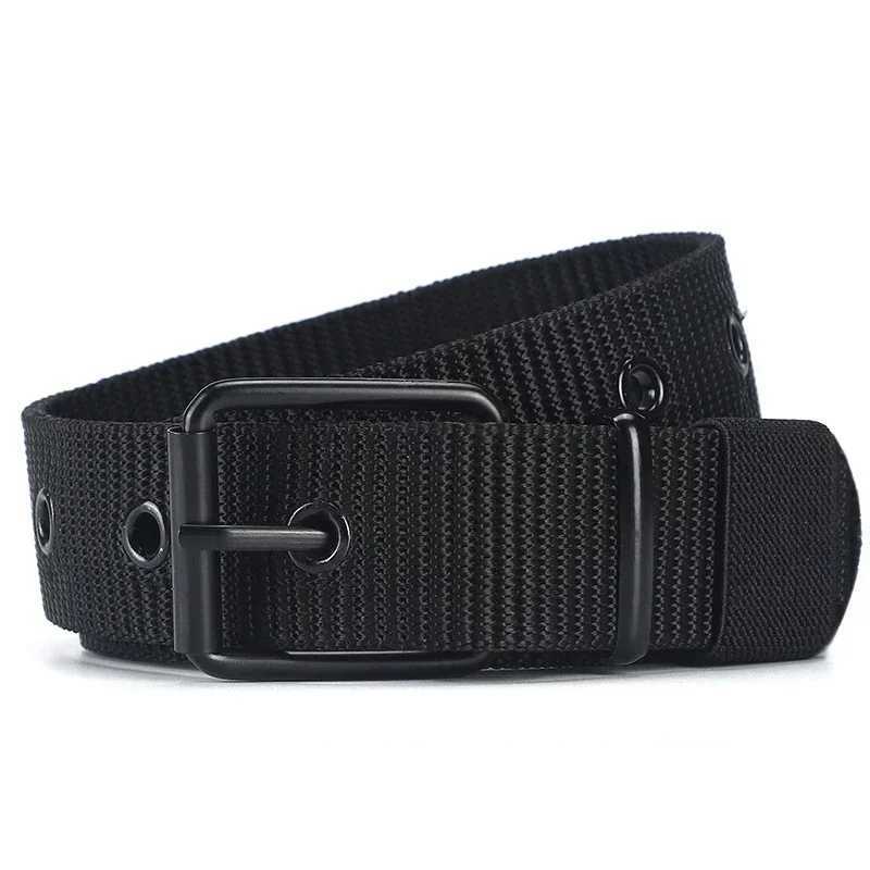 New canvas belt for mens tactical belt sales mens outdoor sports simple and practical woven nylon canvas jeans womens waist belt W250326