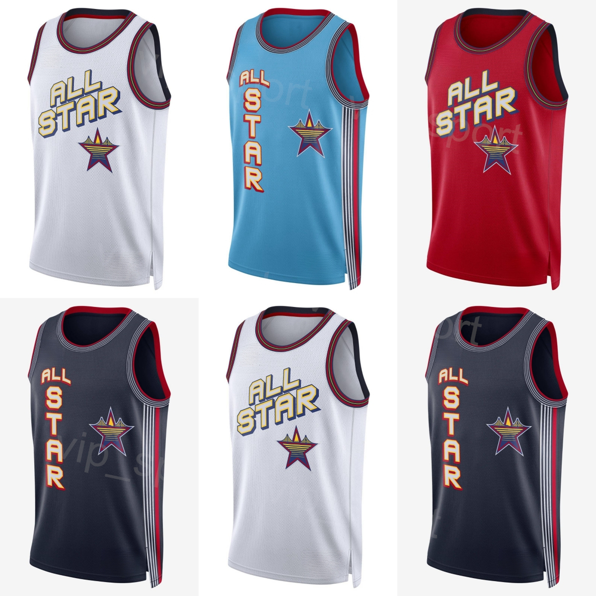 Printed All-Star 2025 All Star Basketball Evan Mobley Jerseys Jalen Brunson LaMelo Ball Victor Wembanyama Anthony Davis Carsen Edwards Banchero Woman Youth Man