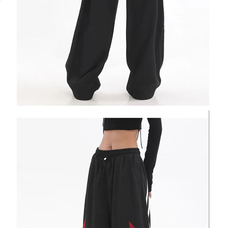 Women Oversized Sports Wide Leg Pants Hip Hop Sweatpants Casual Joggers Fashion Streetwear Y2k High Waist Baggy Trousers