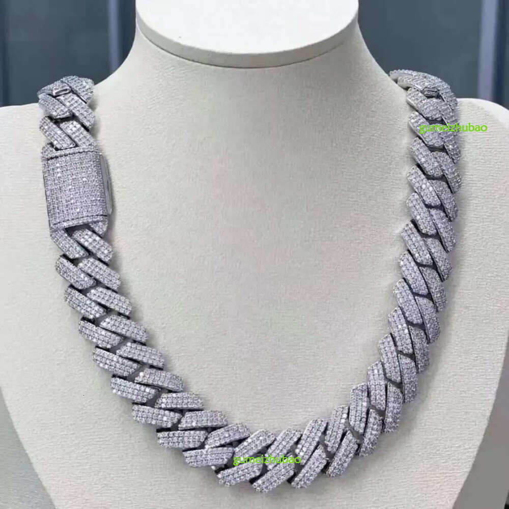 Top Quality Iced Out 20Mm VVS Dia Cuban k Chain Miami Hip Hop 10K Gold / Lab Grown Dias