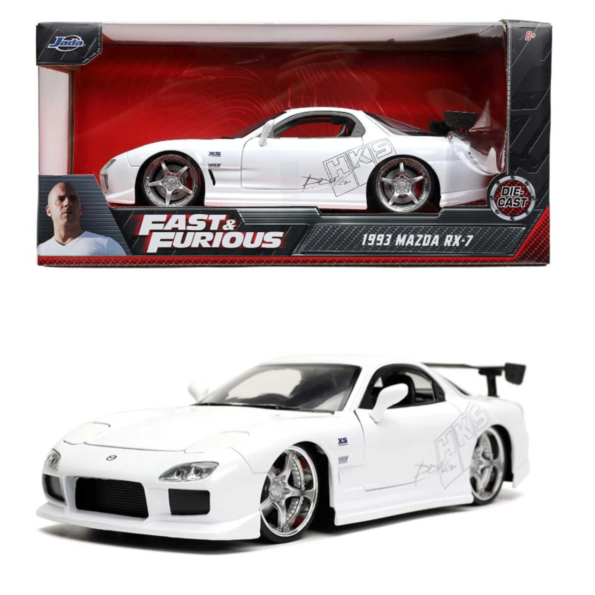 Jada Toys 1 24Fast and Furious Brians GTR-34 Mazda RX-7 Supra Simulation Diecast Metal Alloy Car Model Kids Toy Gift Collection X250125