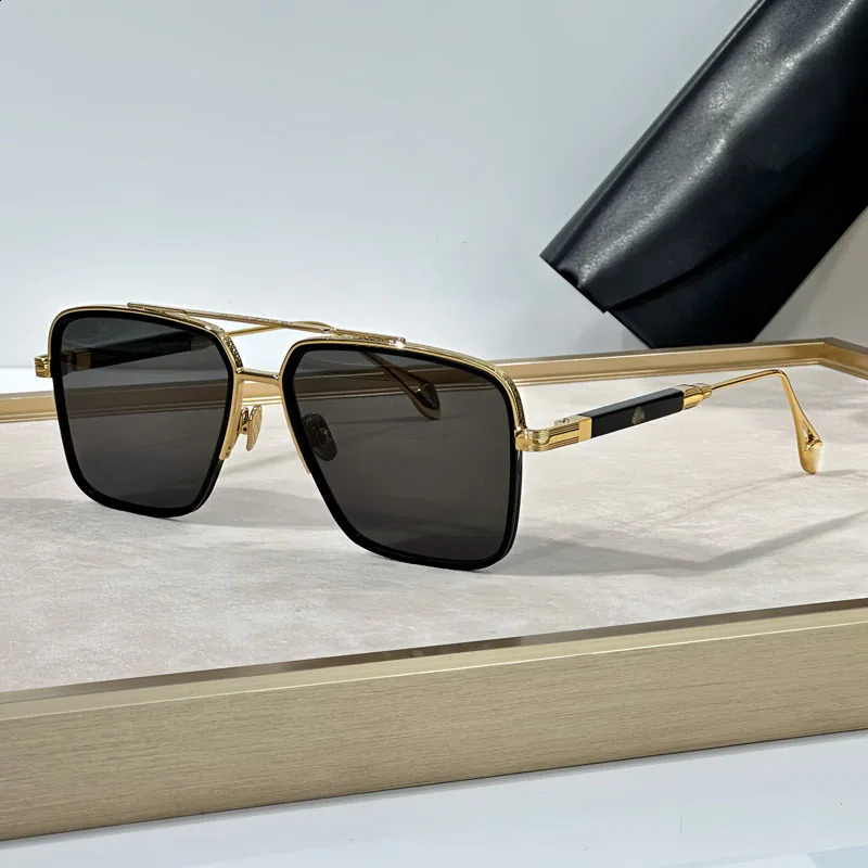 THE END II Mens Sunglasses Top Quality Square Alloy Classical Double Bridges Gold Black Gradient Lens UV400 250121