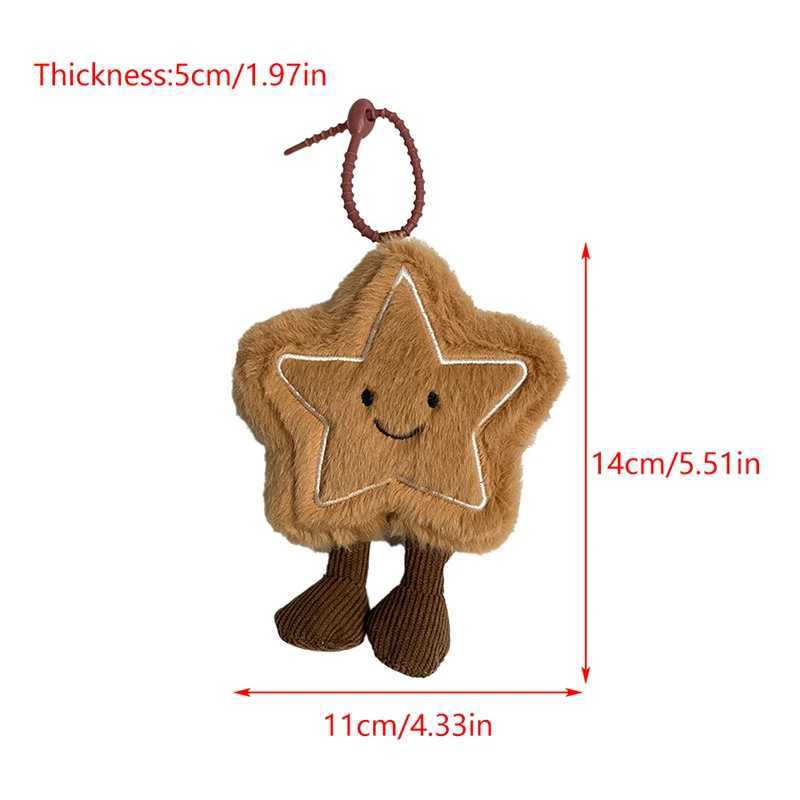 Cute Cookie Plush Keychain: Stuffed Doll Keyring for Car, Bag, and Gift Decoration Z260130