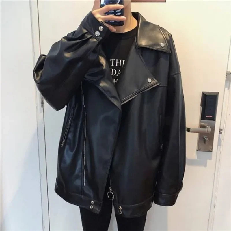 Trendy Leather Jacket for Men Casual Man Coat Korean Reviews Many Fast Delvery Stylish Harajuku Y2k Cold Vintage In Deals 250110Z
