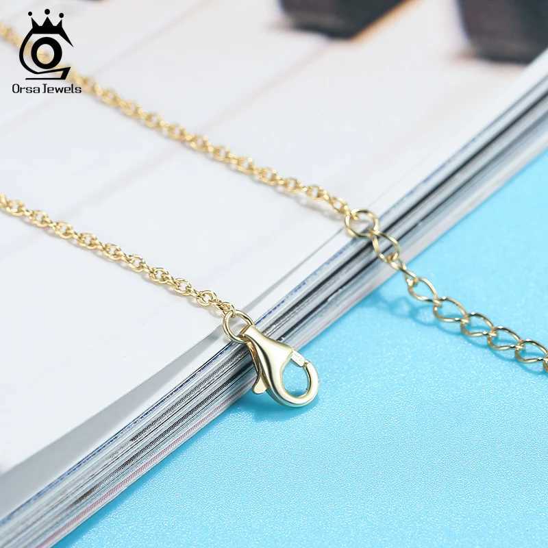 ORSA JEWELS Genuine 925 Sterling Silver Twisted Cb Chain Anklet Basic Chain Foot Beach on Leg Lobster Clasp for Wen SA06 X250125