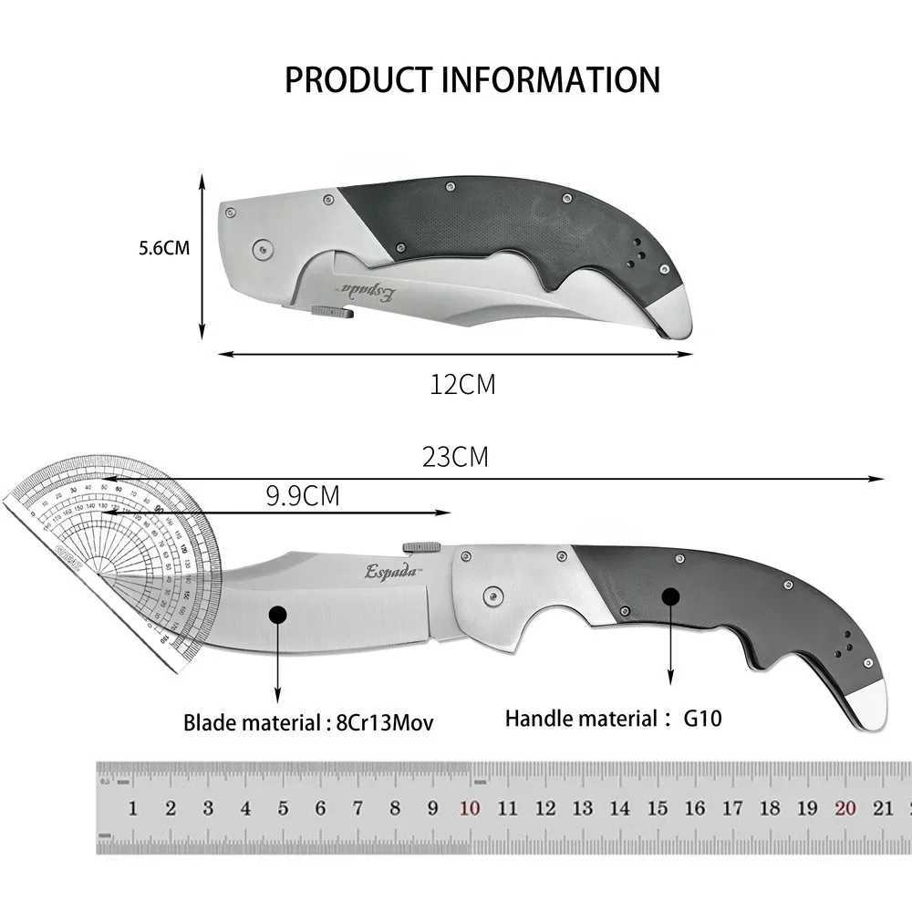Tactical C/S 62NCX Large and Knife 8Cr13Mov Blade Black G10 Hand Tactical Hunting Survival EDC Outdoor Military Knives W250120