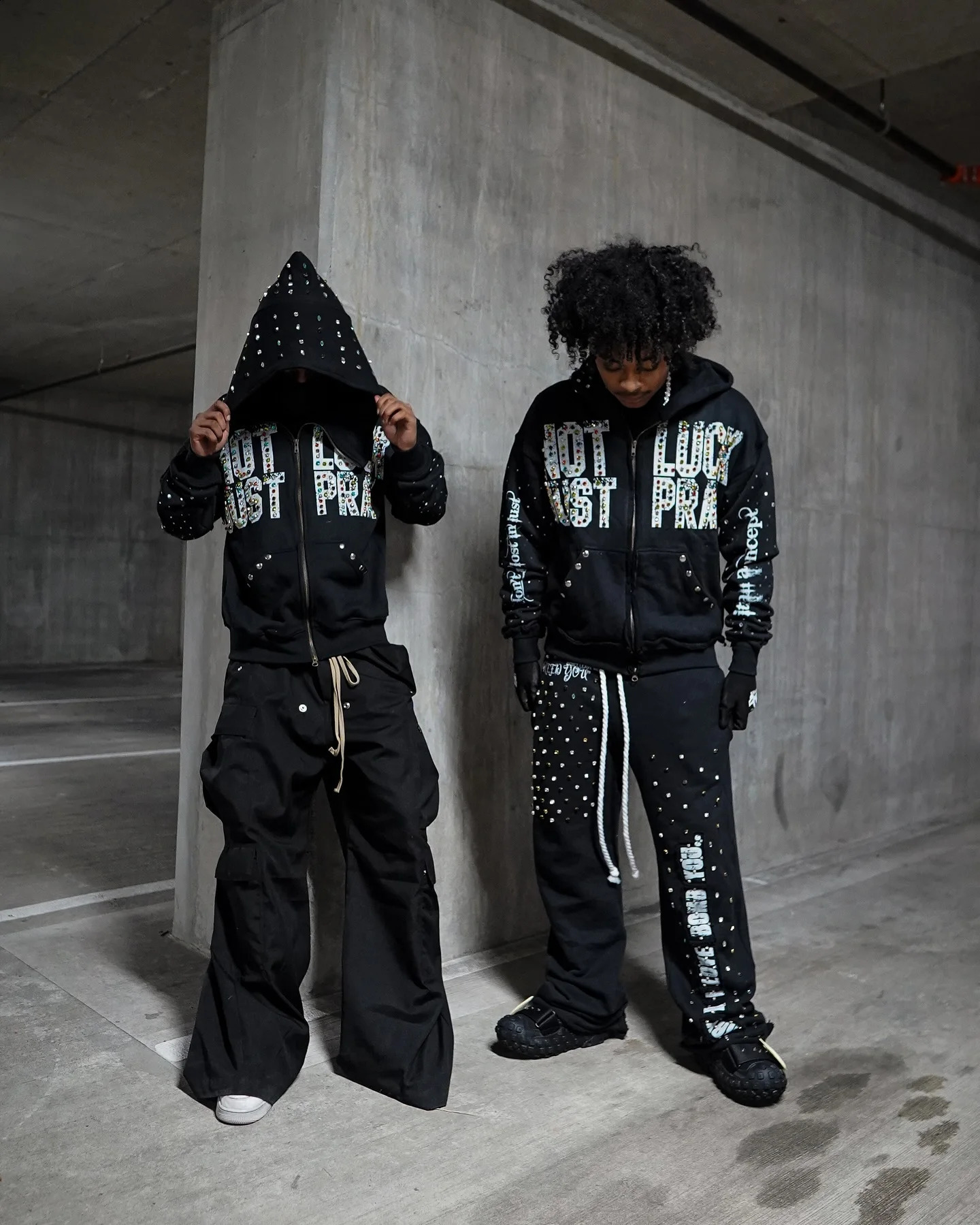 American Retro Hip Hop Punk Rhinestone Embroidery Zipper Hoodie Y2k Gothic Mens Loose Grunge Hooded Sweatshirt Rock Streetwear 250118