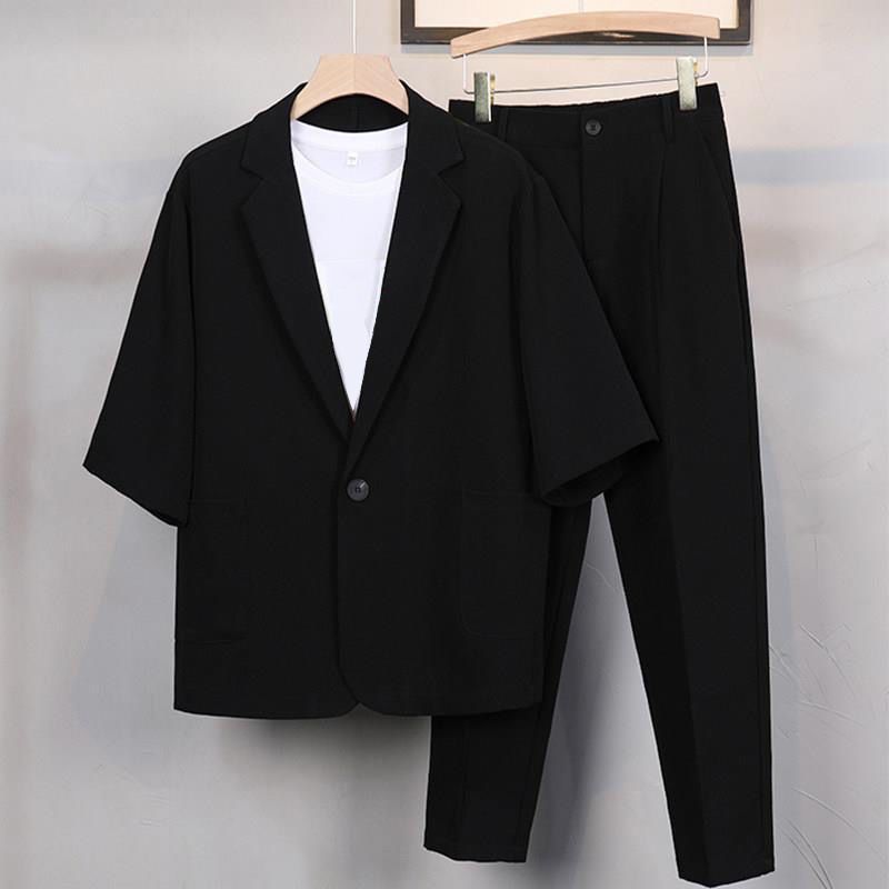 J123Kids' Casual Summer Outfit - Breathable Short-Sleeve Suits