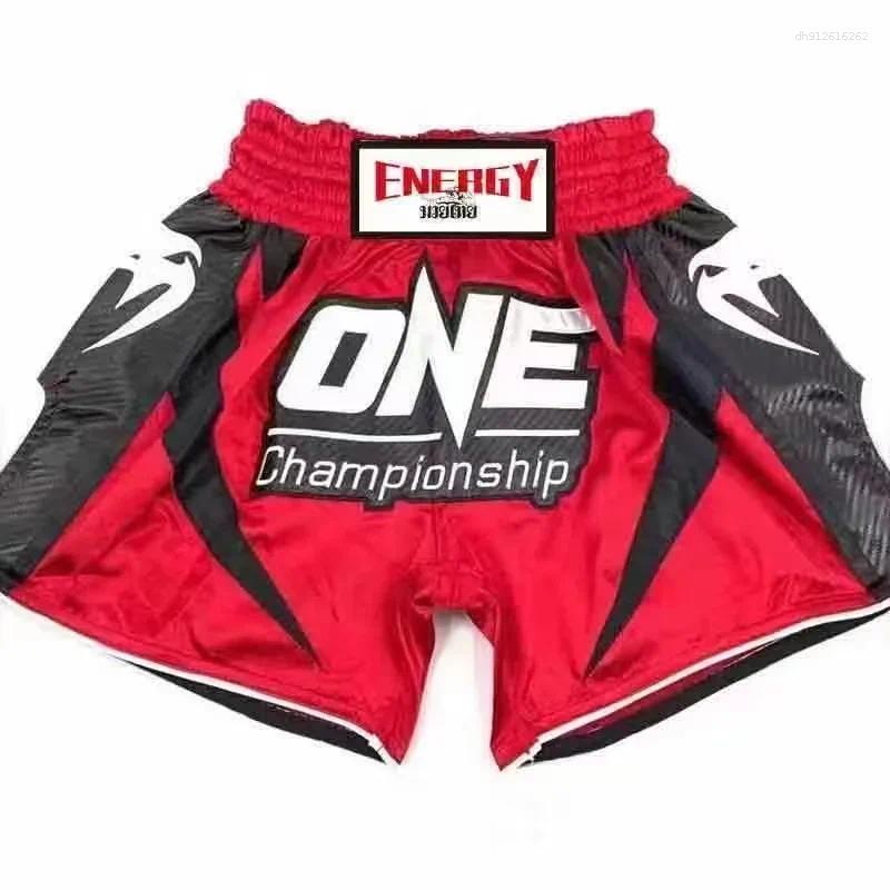 Men's Shorts 2025 Muay Thai Free Fight Pants Training Boxing Sports Sanda Fighting Breathable